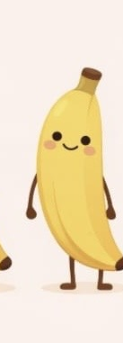Banana character for rating 3